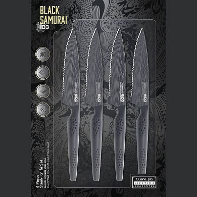 Cuisine::pro® iD3® BLACK SAMURAI 4-Piece Steak Knife Set