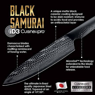 Cuisine::pro® iD3® BLACK SAMURAI 4-Piece Steak Knife Set