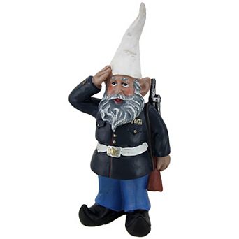 8 inch Dress Blues Bill Saluting U.S. Marine Dress Blues Military Garden Gnome