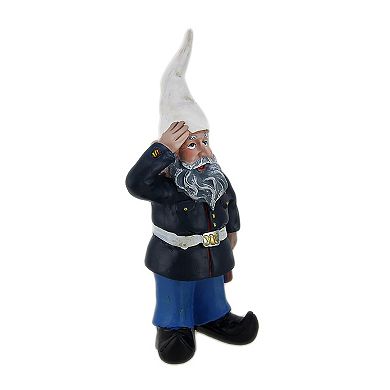 8 inch Dress Blues Bill Saluting U.S. Marine Dress Blues Military Garden Gnome