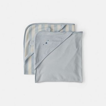 Baby Carter's 2-Pack Bear Terry Hooded Towels