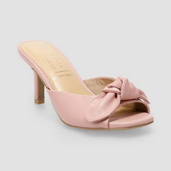 LC Lauren Conrad Rackel Women's Open Toe Bow Accent Dress Mules
