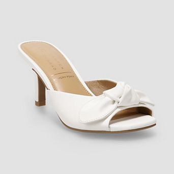 LC Lauren Conrad Rackel Women's Open Toe Bow Accent Dress Mules