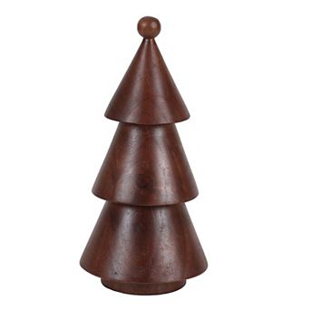 St. Nicholas Square® Dark Natural Wood Christmas Tree Table Decor