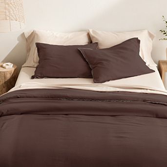 Miryana Coffee Quartz Cotton Slub Comforter Set