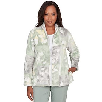 Women's Alfred Dunner Leaf Patchwork Cozy Jacket