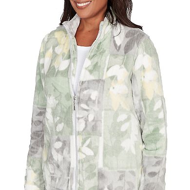 Women's Alfred Dunner Leaf Patchwork Cozy Jacket