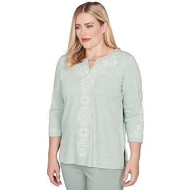 Women's Alfred Dunner Classic Fit Soft Embroidered Pattern Top