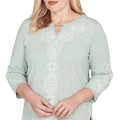 Women's Alfred Dunner Classic Fit Soft Embroidered Pattern Top
