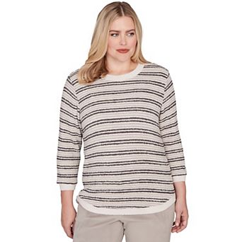 Women's Alfred Dunner Eyelash Striped Knit Top
