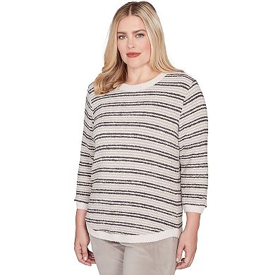 Women's Alfred Dunner Eyelash Striped Knit Top