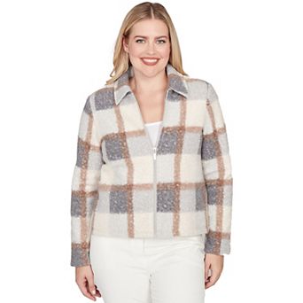 Women's Alfred Dunner Plaid Knit Boucle Jacket