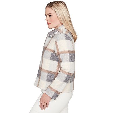 Women's Alfred Dunner Plaid Knit Boucle Jacket