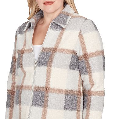 Women's Alfred Dunner Plaid Knit Boucle Jacket