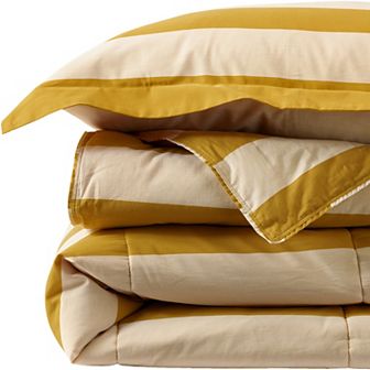 Lands' End300 Thread Count Cotton Smooth Percale Yarn-Dyed Comforter
