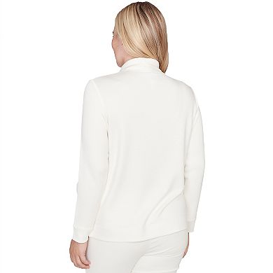 Women's Alfred Dunner Metallic Studded Animal Pattern Knit Top