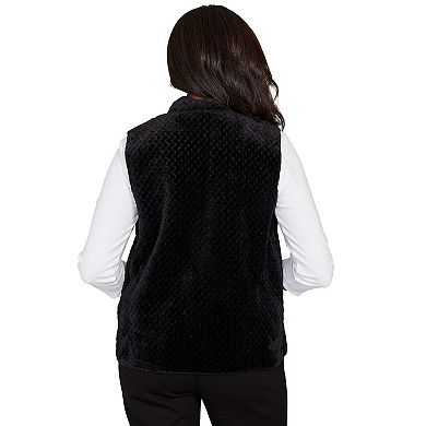 Women's Alfred Dunner Plush Fleece Lined Mock Neck Vest