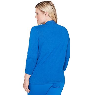 Women's Alfred Dunner Vertical Animal Print Two-in-One Sweater