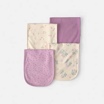 Baby Carter's 4-Pack Cherry Floral Burp Cloths
