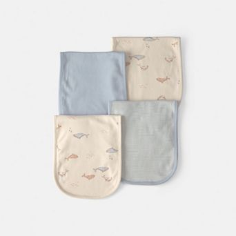 Baby Carter's 4-Pack Whale Burp Cloths