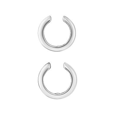 PRIMROSE Silver-Plated Polished Ear Cuff Duo Set