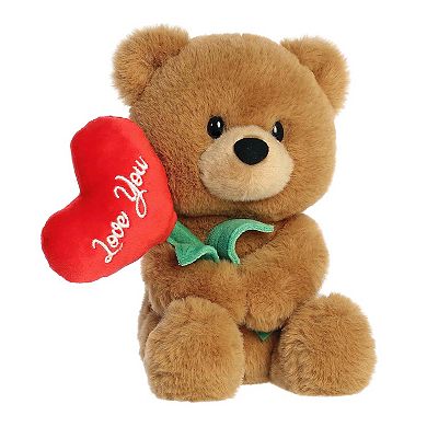 Aurora Small Caramel Heartwarming Stuffed Animal 8" Blossoming Love Bear Valentine