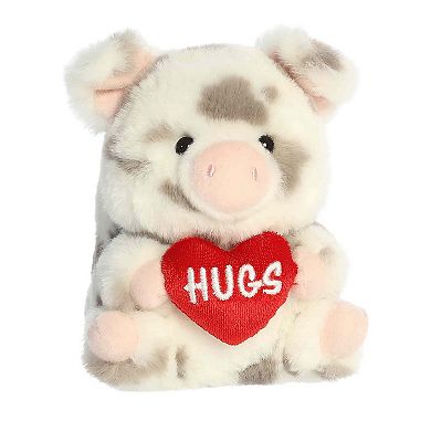 Aurora Mini Gray Playful Stuffed Animal 5" Hugs Spotted Pig Rolly Pet