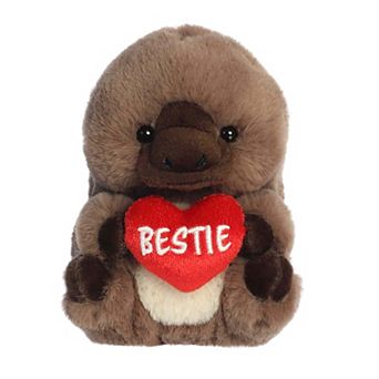Aurora Mini Brown Playful Stuffed Animal 5" Bestie Platypus Rolly Pet