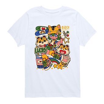 Boys 8-20 KPop Streetwear Kawaii Graphic Tee
