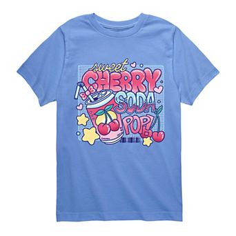 Boys 8-20 Sweet Cherry Soda Pop Kawaii Graphic Tee