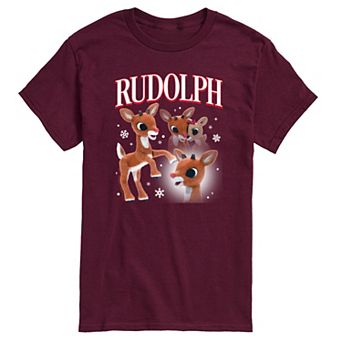 Men's Rudolph The Red-Nosed Reindeer Bootleg Graphic Tee