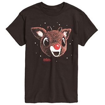 Men's Rudolph The Red-Nosed Reindeer Portrait Graphic Tee