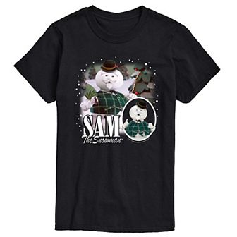 Men's Rudolph The Red-Nosed Reindeer Sam The Snowman Graphic Tee