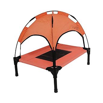 Midlee Salmon Dog Cot With Canopy