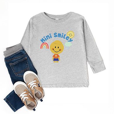 Mini Smiley Rainbow Cloud Lumi - Toddler Long Sleeve Graphic Tee