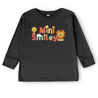 Mini Smiley Icons Lion - Toddler Long Sleeve Graphic Tee