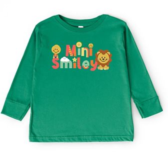 Mini Smiley Icons Lion - Toddler Long Sleeve Graphic Tee