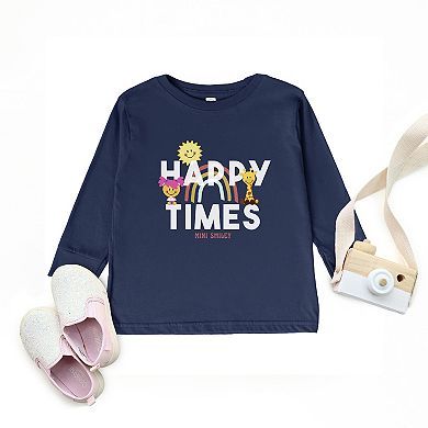 Mini Smiley Happy Times - Toddler Long Sleeve Graphic Tee