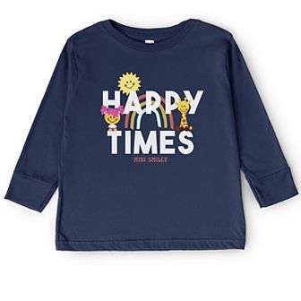 Mini Smiley Happy Times - Toddler Long Sleeve Graphic Tee