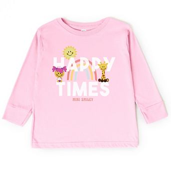 Mini Smiley Happy Times - Toddler Long Sleeve Graphic Tee