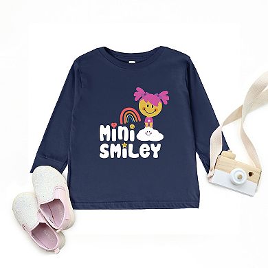 Mini Smiley Rainbow Cloud Aria - Toddler Long Sleeve Graphic Tee