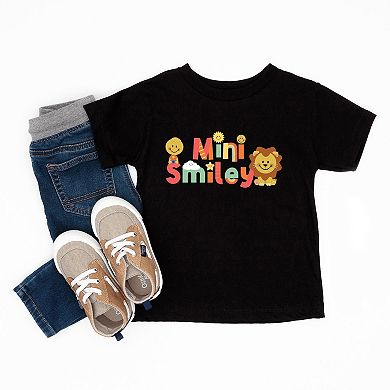 Mini Smiley Icons Lion - Toddler Short Sleeve Graphic T-Shirt