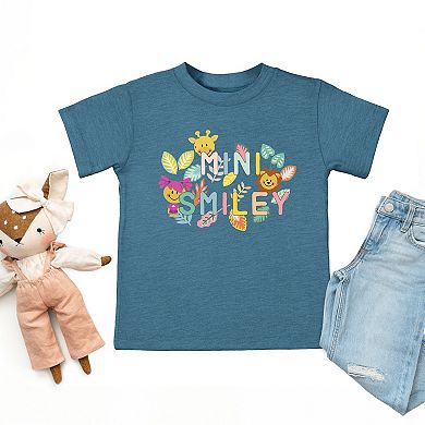 Mini Smiley Leaves - Toddler Short Sleeve Graphic T-Shirt