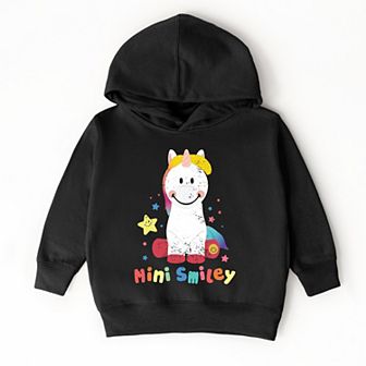 Mini Smiley Unicorn Distressed - Toddler Hoodie