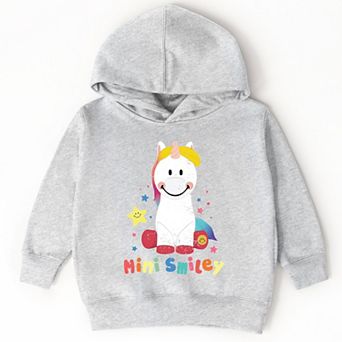 Mini Smiley Unicorn Distressed - Toddler Hoodie