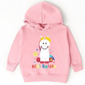 Mini Smiley Unicorn Distressed - Toddler Hoodie