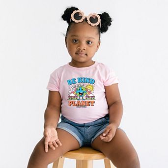 SmileyWorld Be Kind To Our Planet Rainbow - Toddler Short Sleeve Graphic T-Shirt