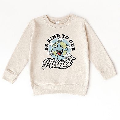 SmileyWorld Be Kind To Our Planet Retro - Toddler Graphic Sweatshirt