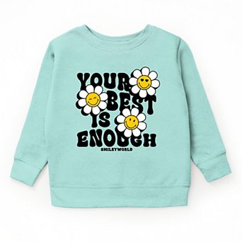 SmileyWorld Your Best Is Enough Floral - Youth Graphic Sweatshirt
