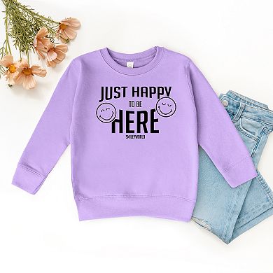 SmileyWorld Just Happy To Be Here - Toddler Graphic Sweatshirt